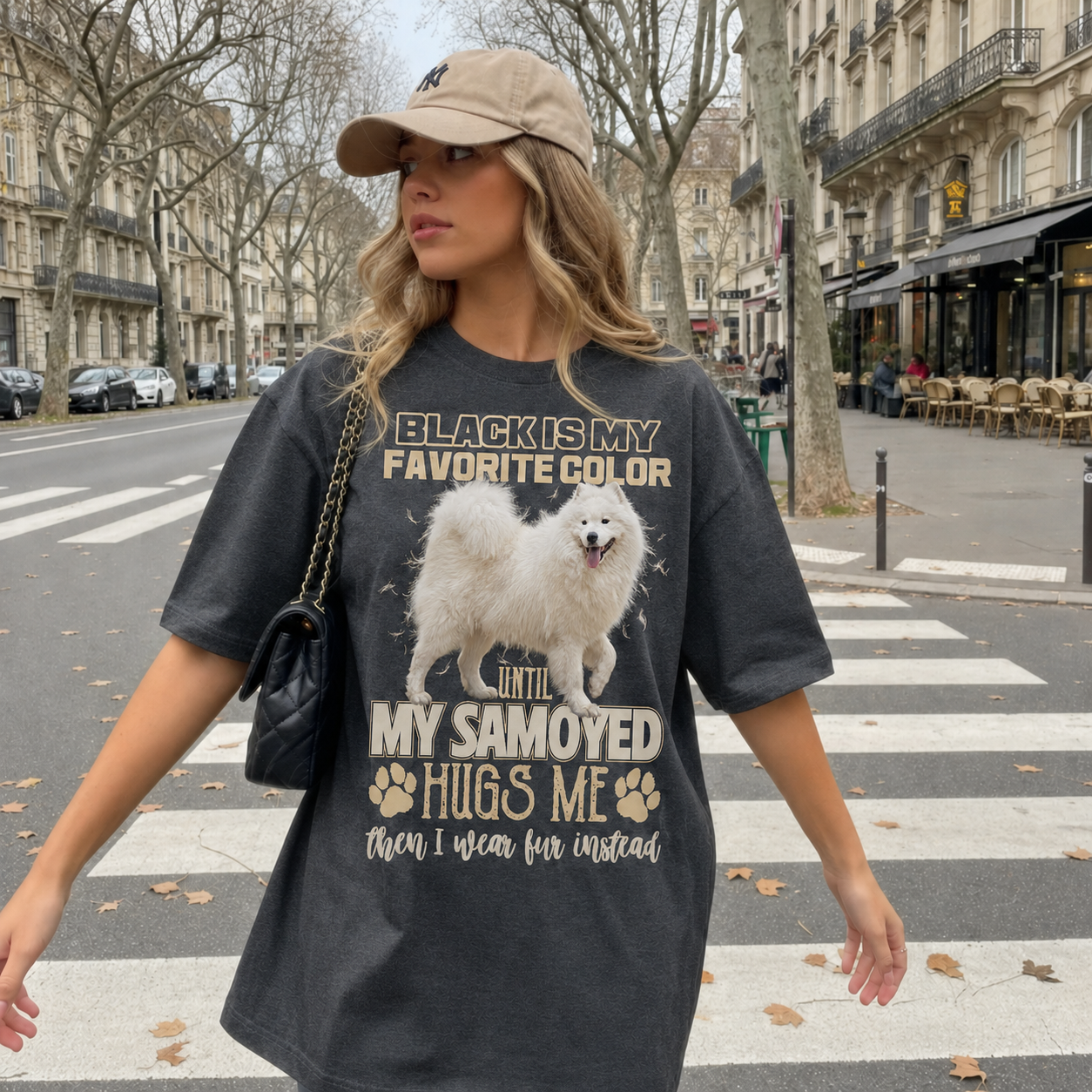 Black Is My Favorite Color (Until My Samoyed Hugs Me) Tee