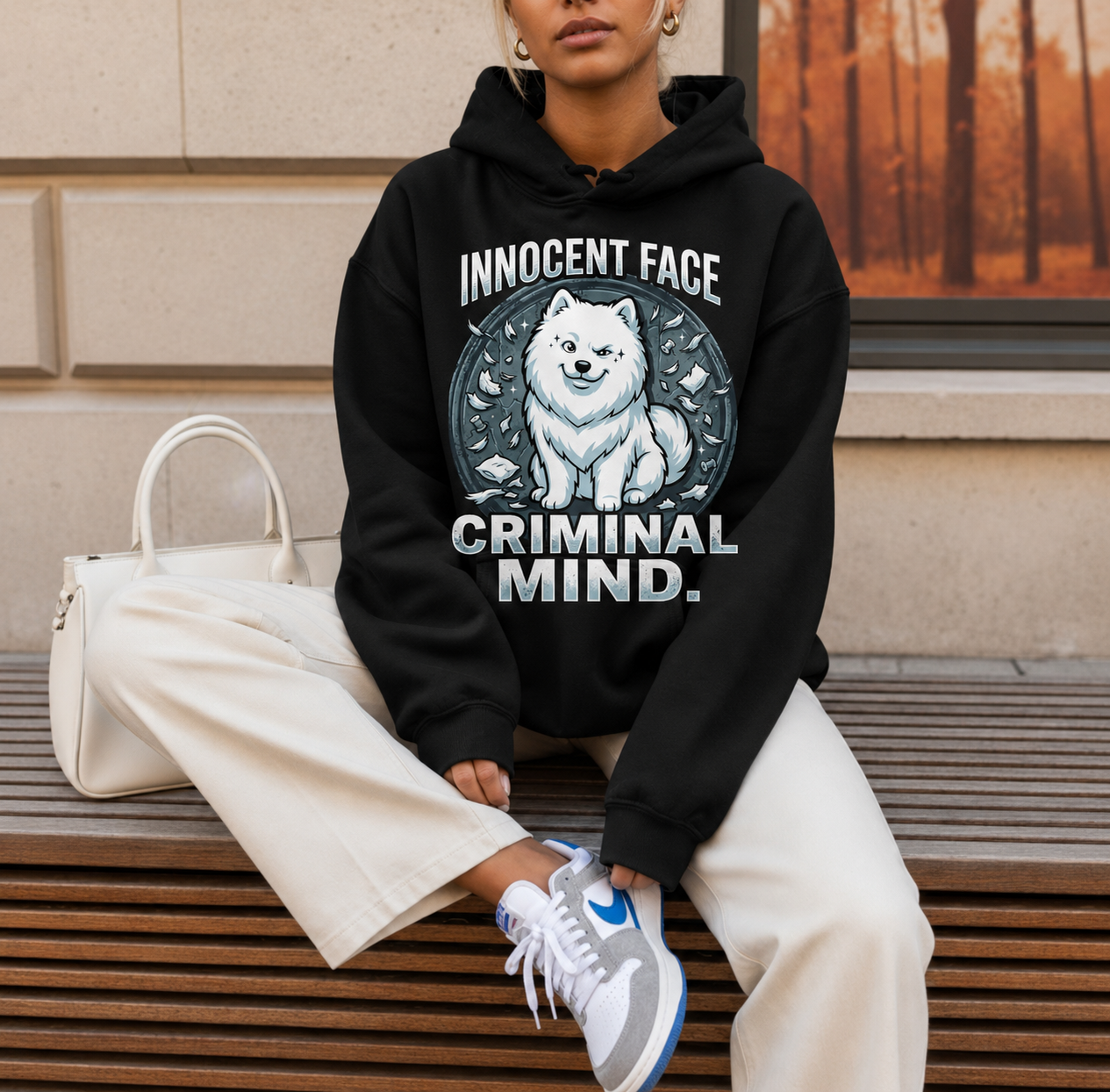 "Innocent Face, Criminal Mind" Hoodie — product image 1