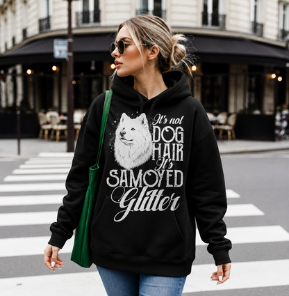 It's Not Dog Hair It's Samoyed Glitter Hoodie - back view
