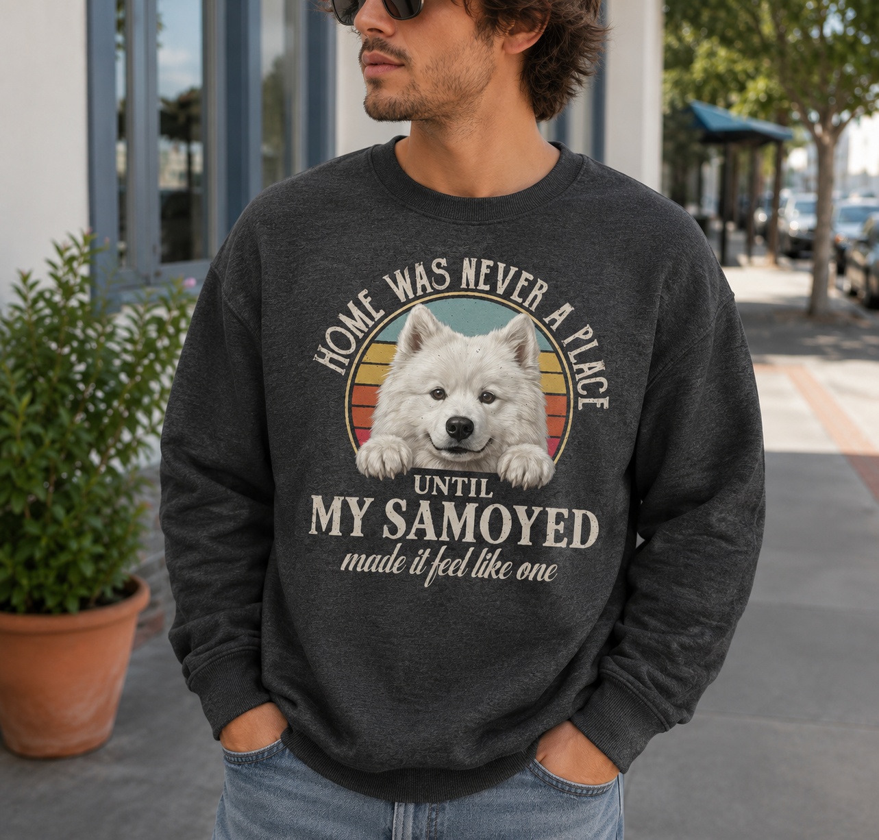 Home Was Never a Place — Samoyed Sweatshirt — product image 1