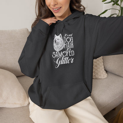 It's Not Dog Hair, It's Samoyed Glitter Hoodie | Funny Samoyed Shirt — dark heather