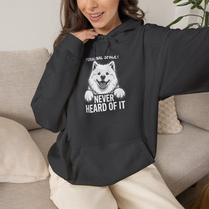 "Personal Space? Never Heard of It." Hoodie — dark heather