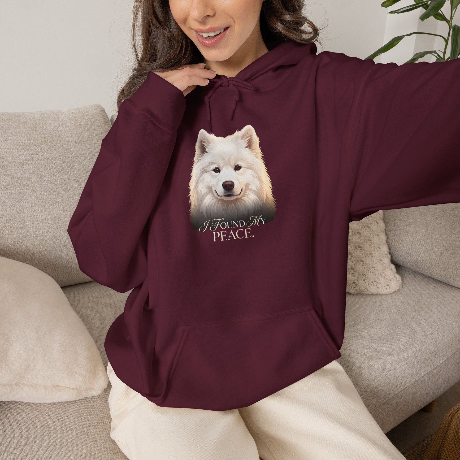 "I Found My Peace" Hoodie — maroon