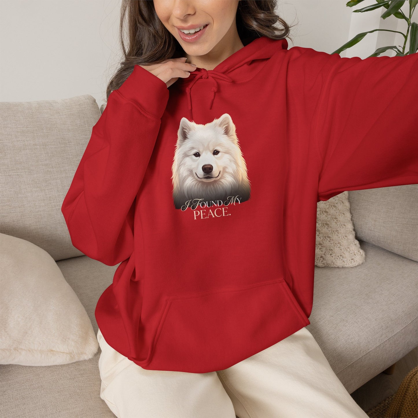 "I Found My Peace" Hoodie — red