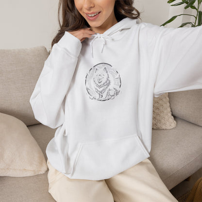 "Too Fluffy, Still Chaos" Hoodie — white