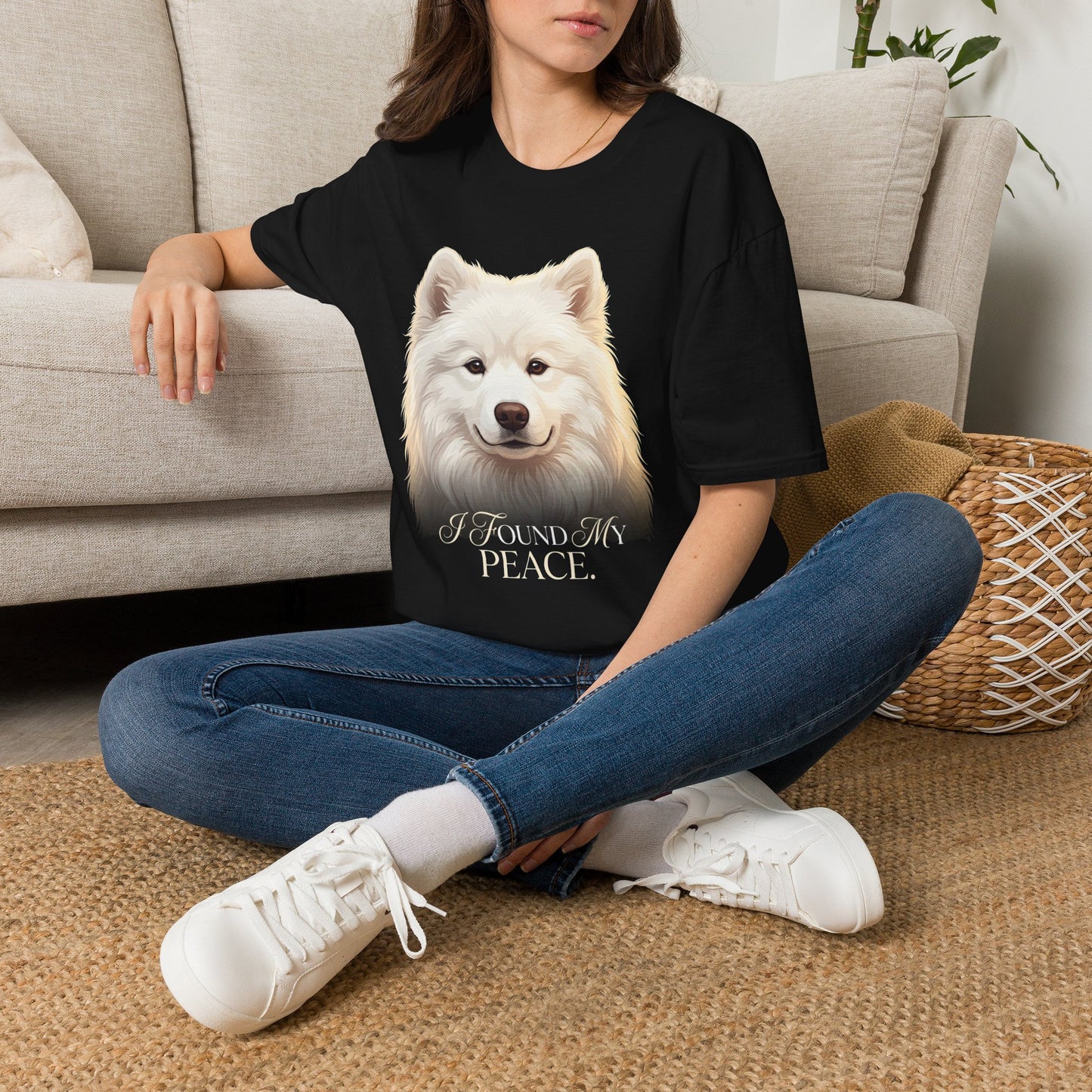 I Found My Peace — Samoyed Owner Tee — black