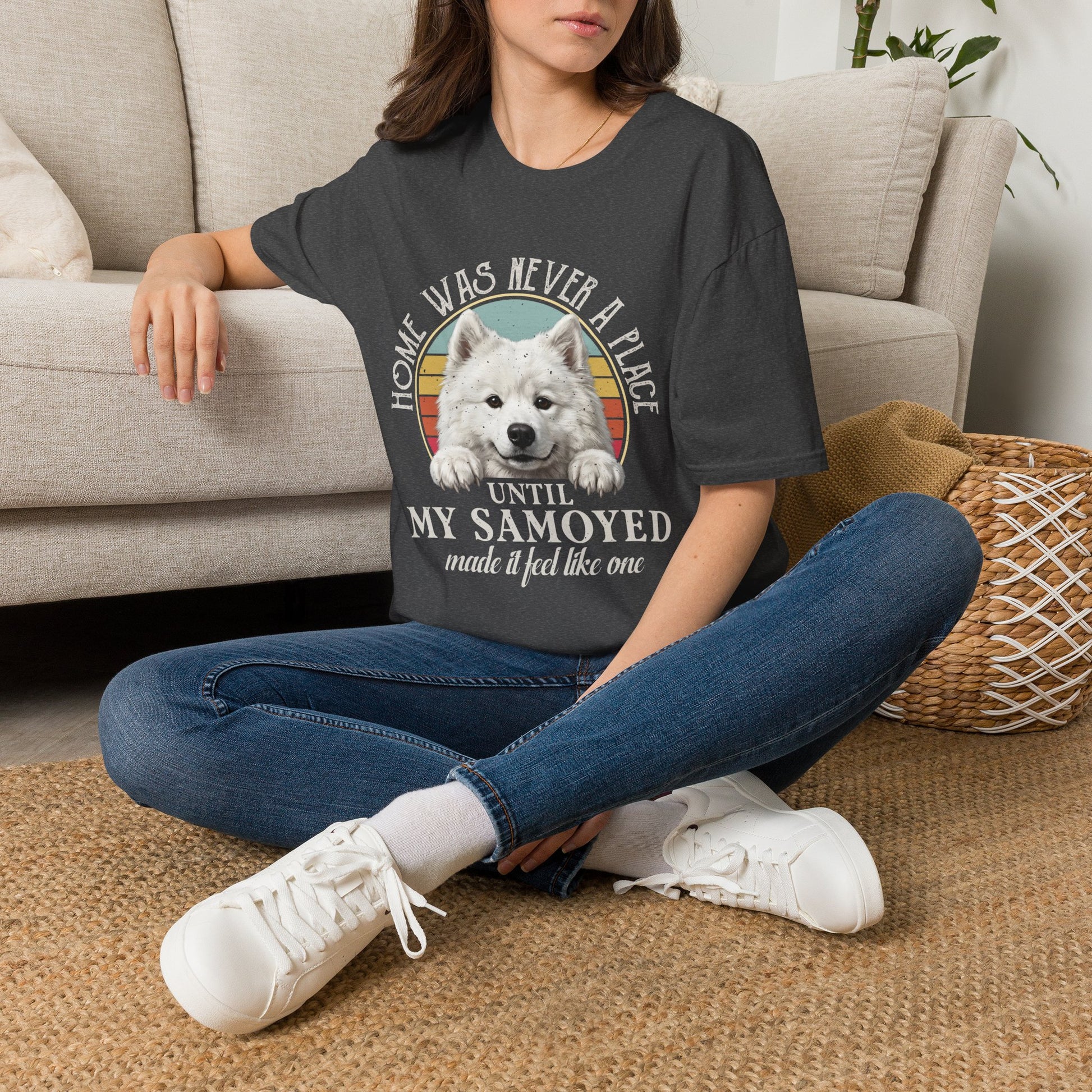 Home Was Never A Place tee — dark heather