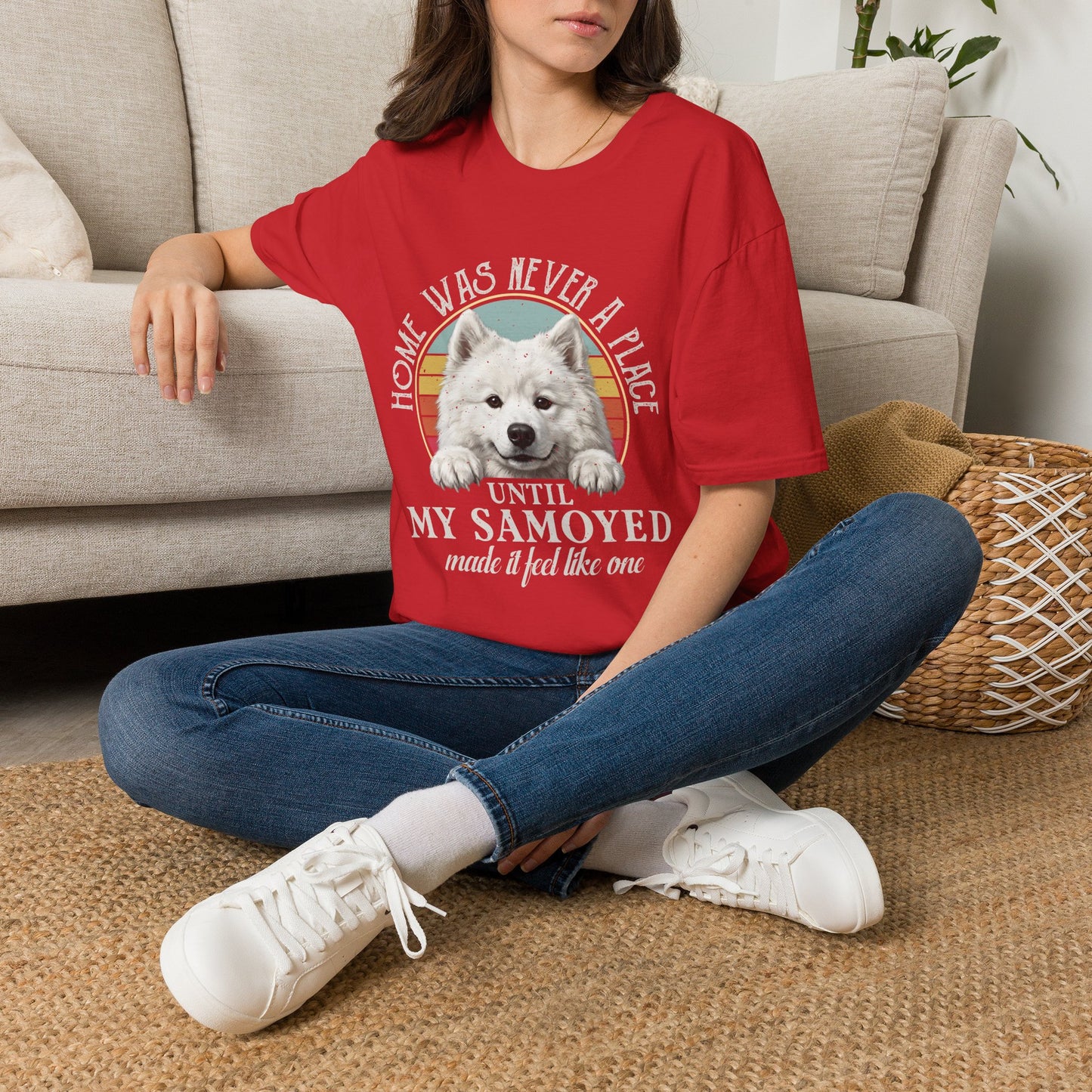 Home Was Never A Place tee — red