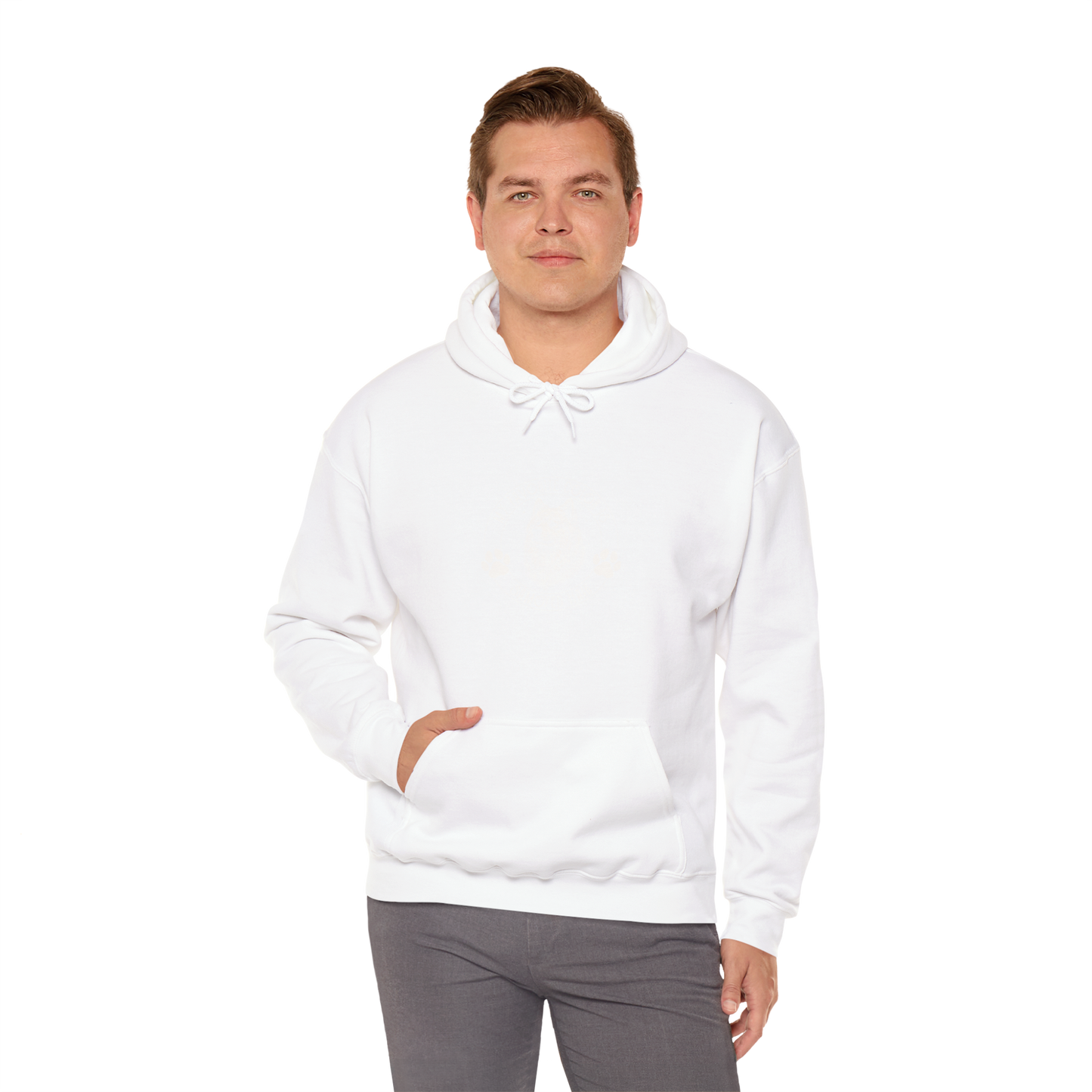 My Favorite Color Is Samoyed Hair Hoodie | Samoyed Owner Gift — white, worn by model